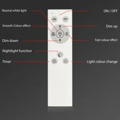 LED-taklampe B smart RGBW dimmbar hvit Ø 42 cm