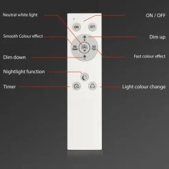 LED-taklampe B smart RGBW dimmbar hvit 42x42cm