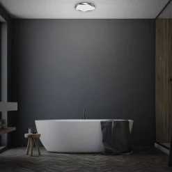 LED-taklampe Bano Splash IP44 krom 4 000 K