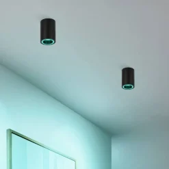 LED-taklampe Carosso-Z, svart, CCT, RGB