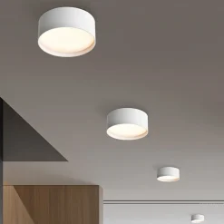 LED-taklampe CMD 9093, Ø 12 cm, hvit, IP44, metall