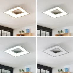 LED-taklampe Durun, dimbar, CCT, kantet, 60 cm