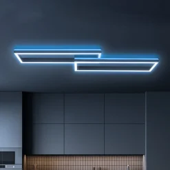 LED-taklampe Frame 2 lysk RGBW backlight svart