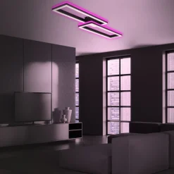 LED-taklampe Frame 2 lysk RGBW backlight svart