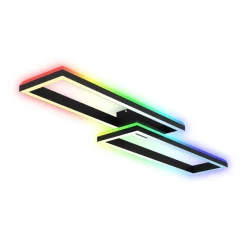 LED-taklampe Frame 2 lysk RGBW backlight svart