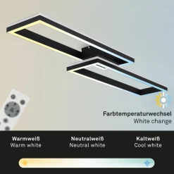 LED-taklampe Frame 2 lysk RGBW backlight svart