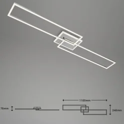 LED-taklampe Frame S CCT 110x24,8cm aluminium