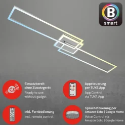 LED-taklampe Frame S CCT 110x24,8cm aluminium