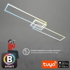 LED-taklampe Frame S CCT 110x24,8cm aluminium