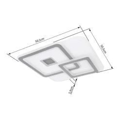 LED-taklampe Kique, app-styrbar, hvit, lengde 50 cm, CCT