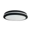 LED-taklampe Marlon, Ø 40 cm, svart, plast, IP54