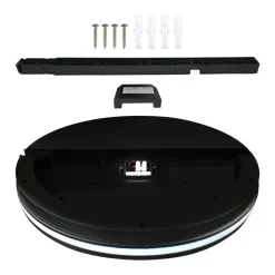 LED-taklampe Marlon, Ø 22 cm, svart, plast, IP54