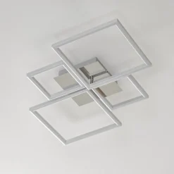 LED-taklampe med ramme, dimbar via veggbryter