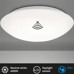 LED-taklampe med sensor Elipso IP44 4 000K Ø28cm