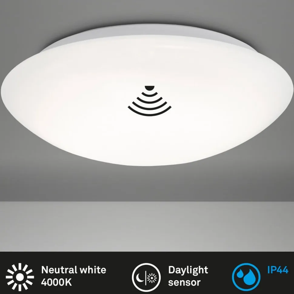 LED-taklampe med sensor Elipso IP44 4 000K Ø28cm