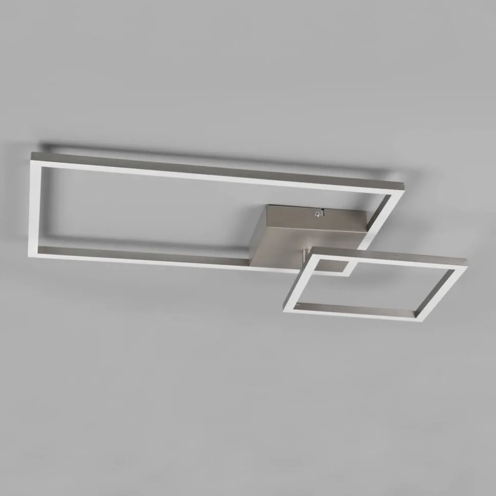 LED-taklampe Padella, svingbar, 4 000 K, nikkel