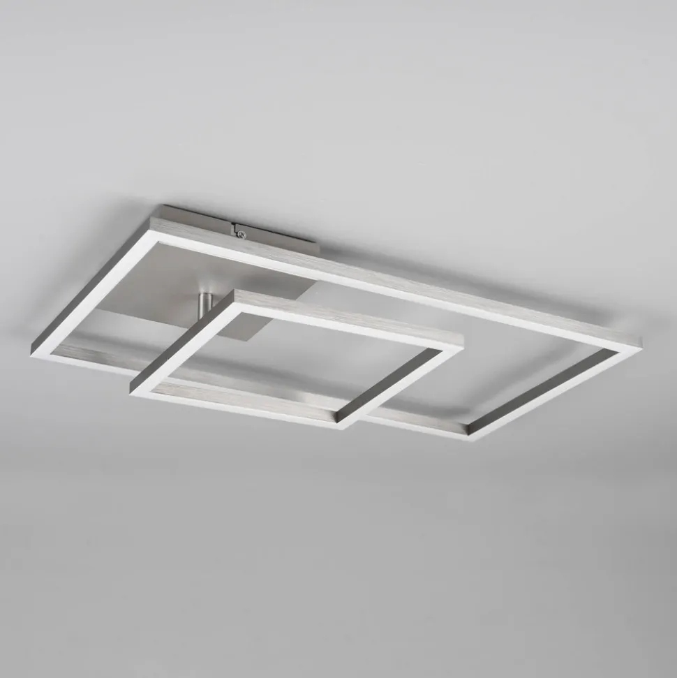 LED-taklampe Padella, svingbar, 4 000 K, nikkel