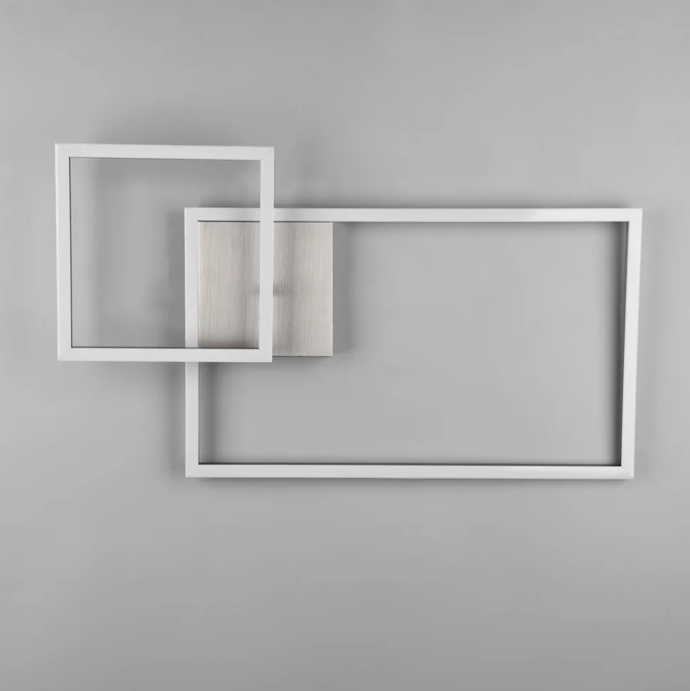 LED-taklampe Padella, svingbar, 4 000 K, nikkel