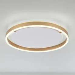 LED-taklampe Ritus, Ø 39,3 cm, matt messing