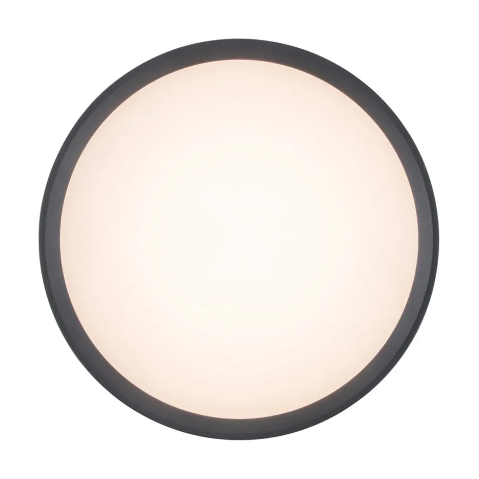 LED-taklampe Rola, utendørs, antrasitt, Ø 18 cm