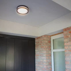 LED-taklampe Rola, utendørs, antrasitt, Ø 18 cm