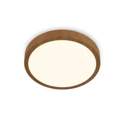 LED-taklampe Runa Wood i tre-look 3000 K Ø38cm