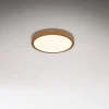 LED-taklampe Runa Wood med tre-look 3000 K Ø28cm