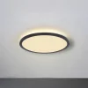 LED-taklampe Sapana, svart, rund, dimbar