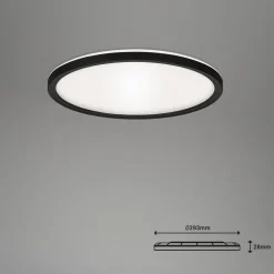 LED-taklampe Slim S dimbar CCT svart Ø 29 cm