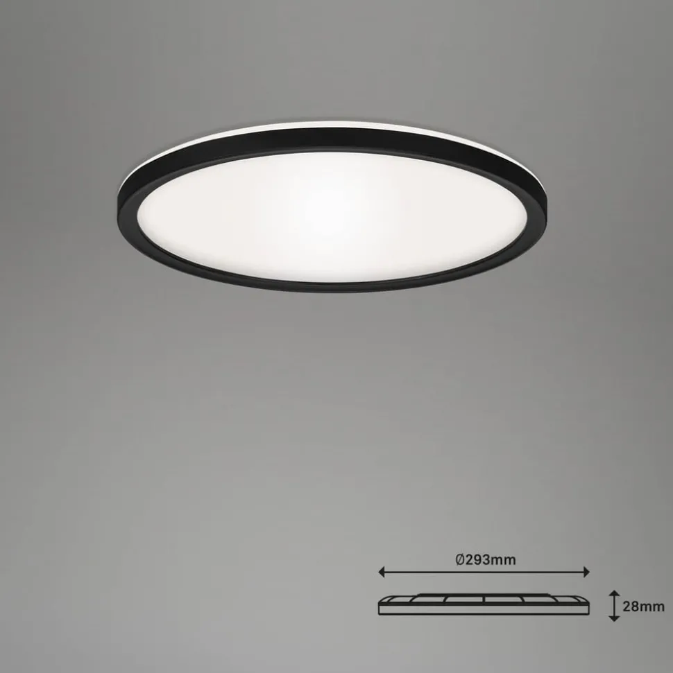 LED-taklampe Slim S dimbar CCT svart Ø 29 cm