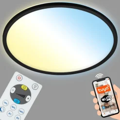 LED-taklampe Slim S dimbar CCT svart Ø 29 cm