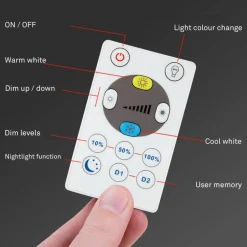 LED-taklampe Slim S dimbar CCT svart Ø 29 cm