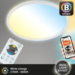 LED-taklampe Slim S dimmbar CCT hvit Ø 29 cm