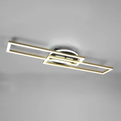 LED-taklampe Twister roterbar fjernktrl messing