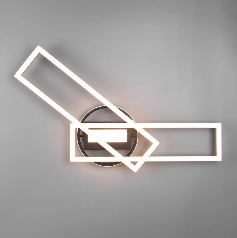 LED-taklampe Twister roterbar fjernktrl messing