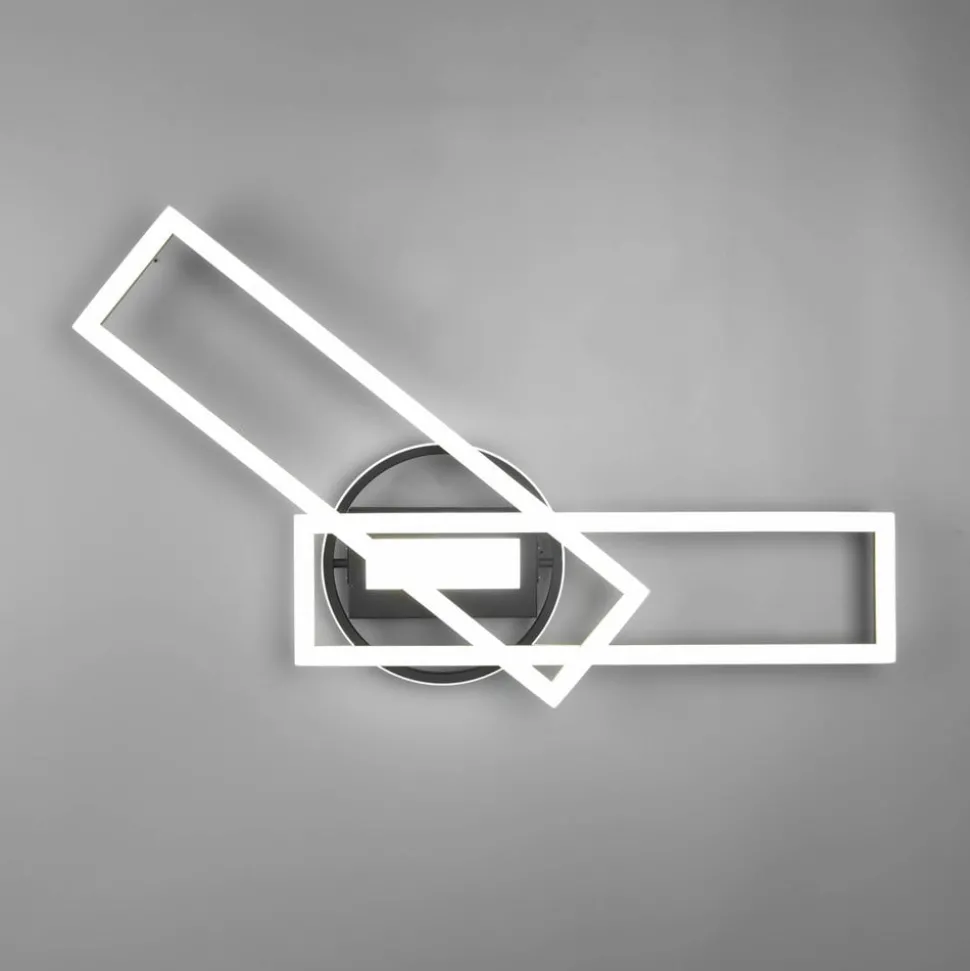 LED-taklampe Twister roterbar fjernktrl messing