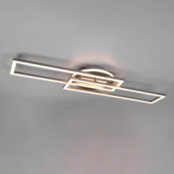 LED-taklampe Twister roterbar fjernkontroll nikkel