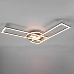 LED-taklampe Twister roterbar fjernkontroll nikkel