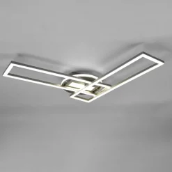 LED-taklampe Twister roterbar fjernkontroll nikkel