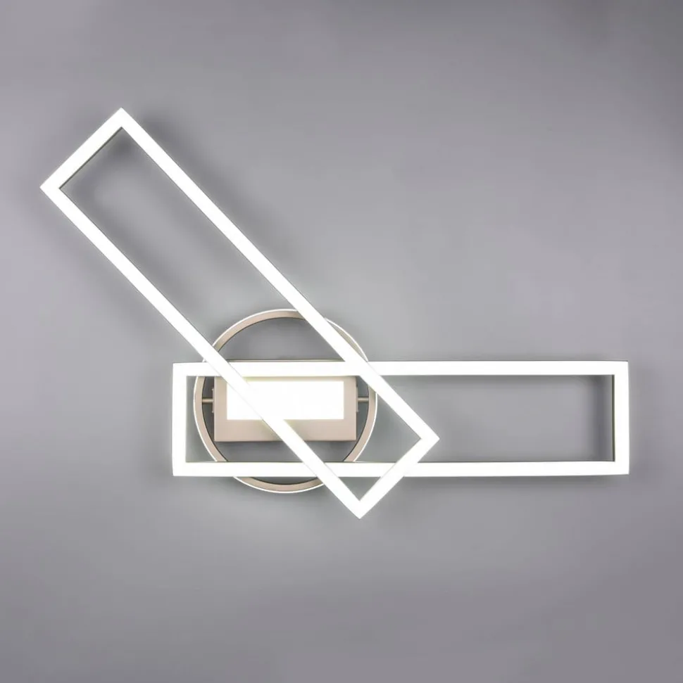 LED-taklampe Twister roterbar fjernkontroll nikkel