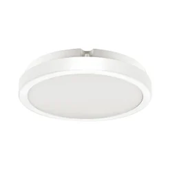 LED-taklampe Vera, hvit, plast, Ø 22 cm, IP65