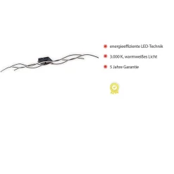 LED-taklampe Wave 3 000 K 137,5x16cm svart