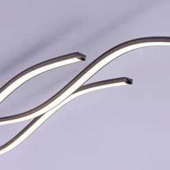 LED-taklampe Wave 3 000 K 137,5x16cm svart