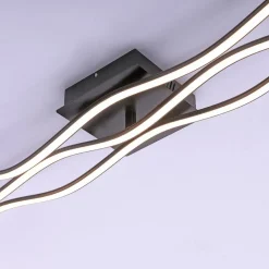 LED-taklampe Wave 3 000 K 137,5x16cm svart