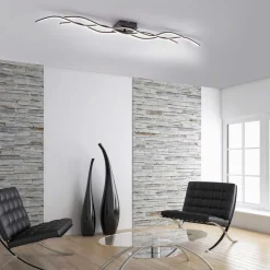 LED-taklampe Wave 3 000 K 137,5x16cm svart