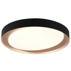 LED-taklampe Zeta tunable white, svart/gull