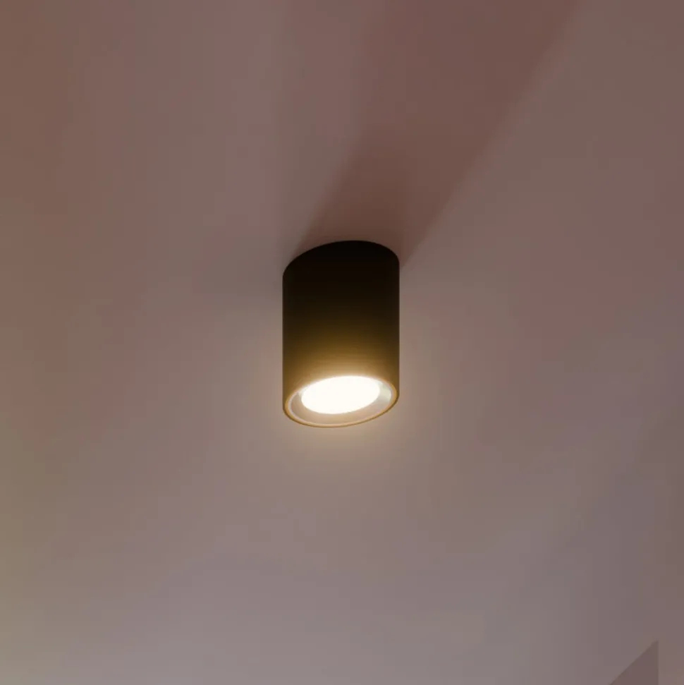 LED-takspot Landon Smart, svart, høyde 14 cm