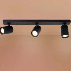 LED-takspot Marty, lengde 53 cm, sandsvart, 3 lys.