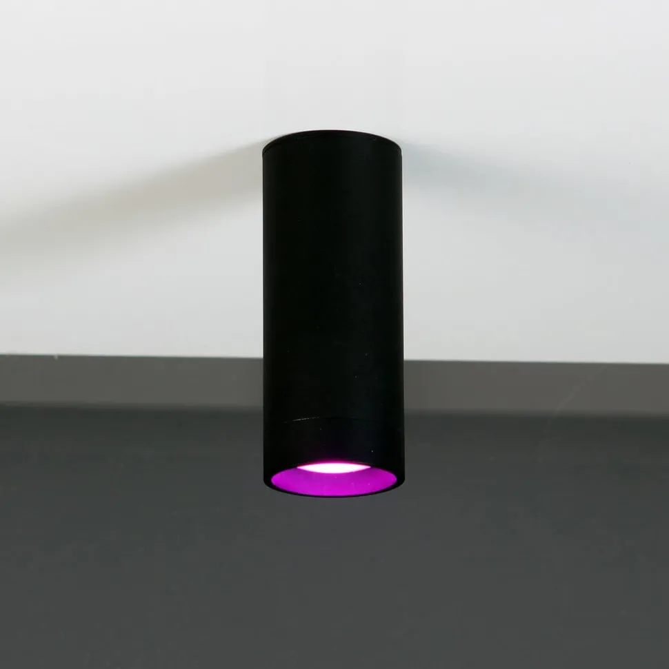 LED-takspot Stag, CCT og RGBW, svart