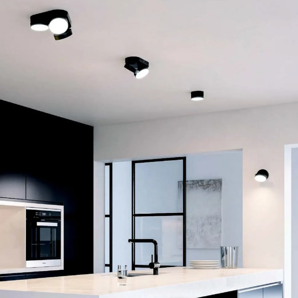 LED-takspot Stanos, CCT, 2 lyskilder, svart